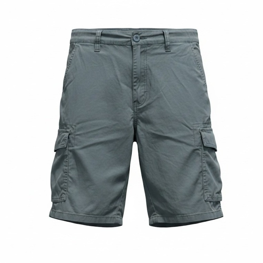 Ring of Fire Mens‎ Slate Blue Cotton Cargo Shorts Size 32 RYB0185